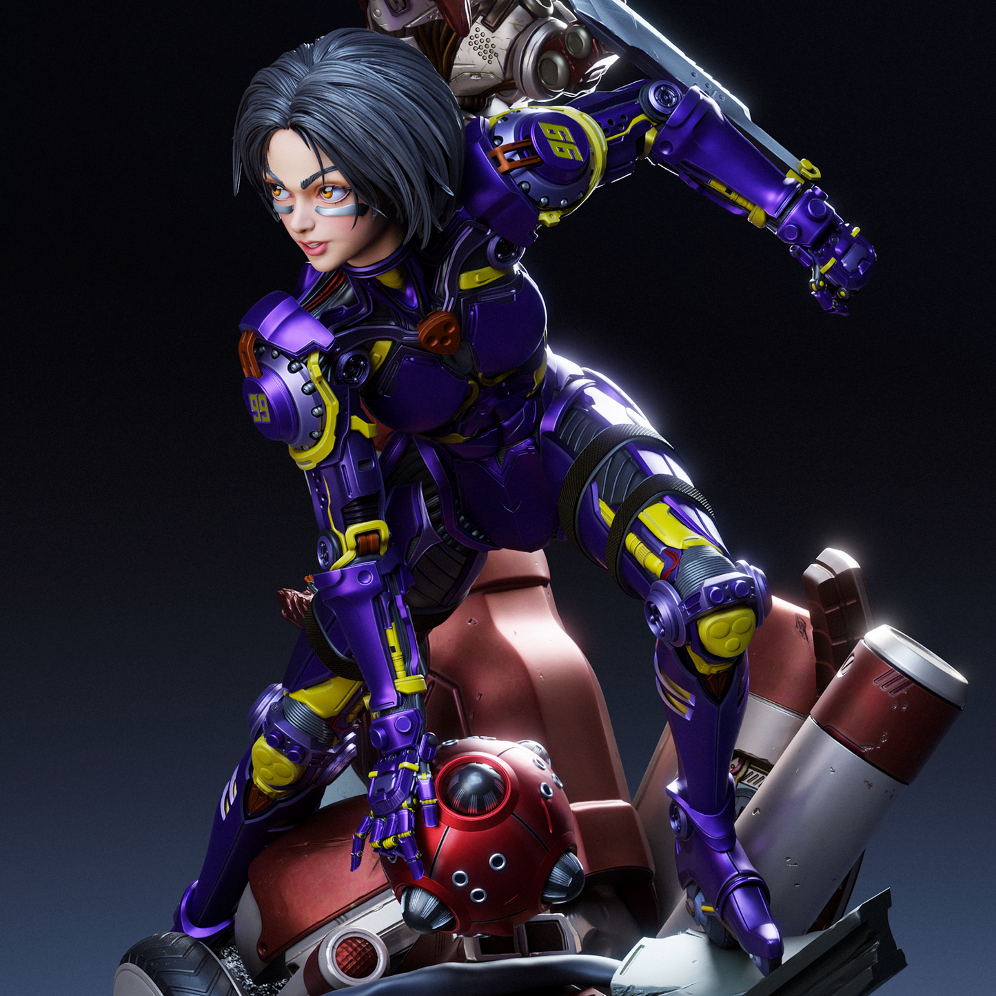 Alita Battle Angel STL File – 1/6 & 1/9 Scale Pre-Supported 3D Model | Cyberpunk Ready-to-Print
