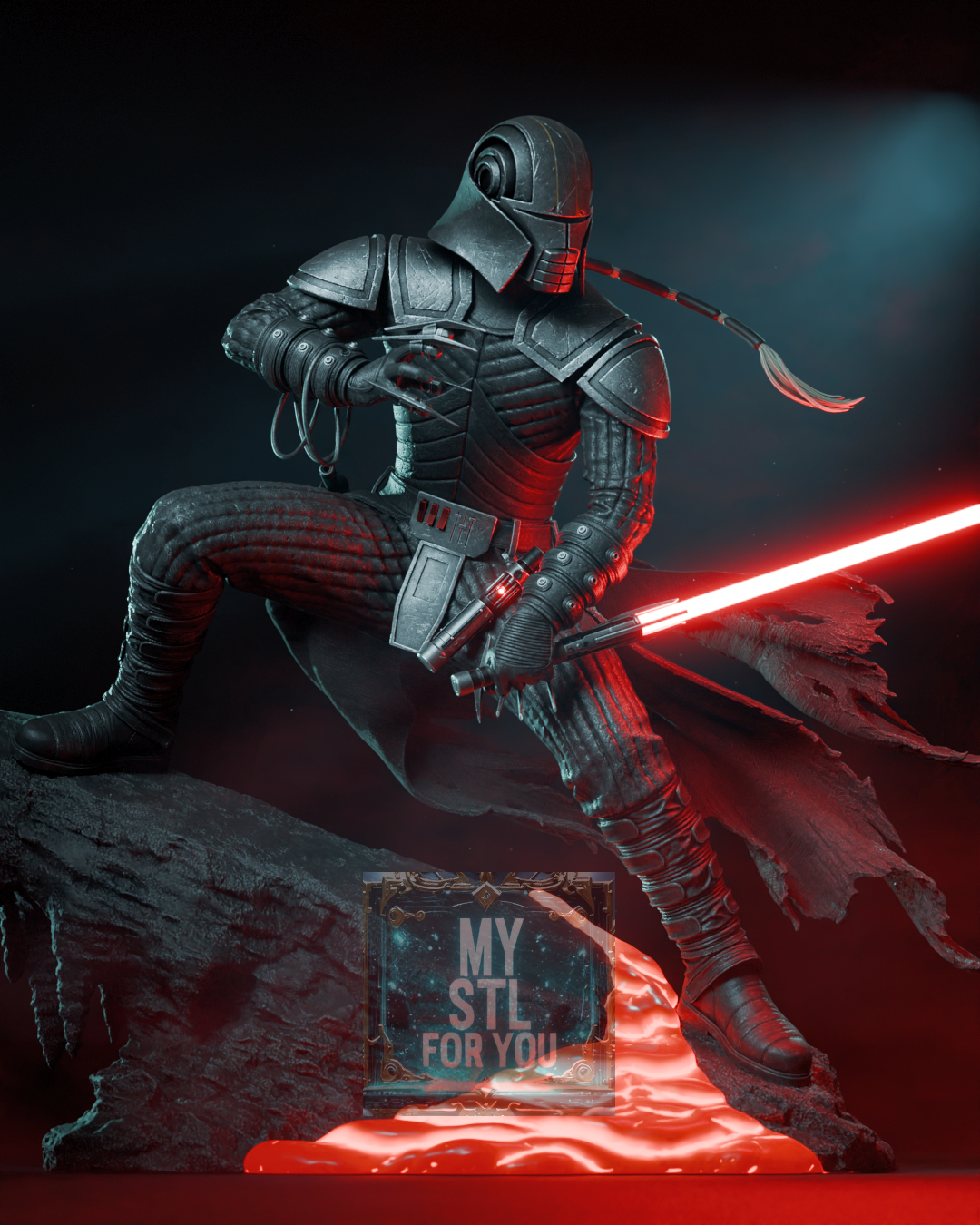 Starkiller | 1/6 Pre‑Supported (LYS) + 1/6 | 1/9 + 1/9 Uncut | STL Files for Resin Printing