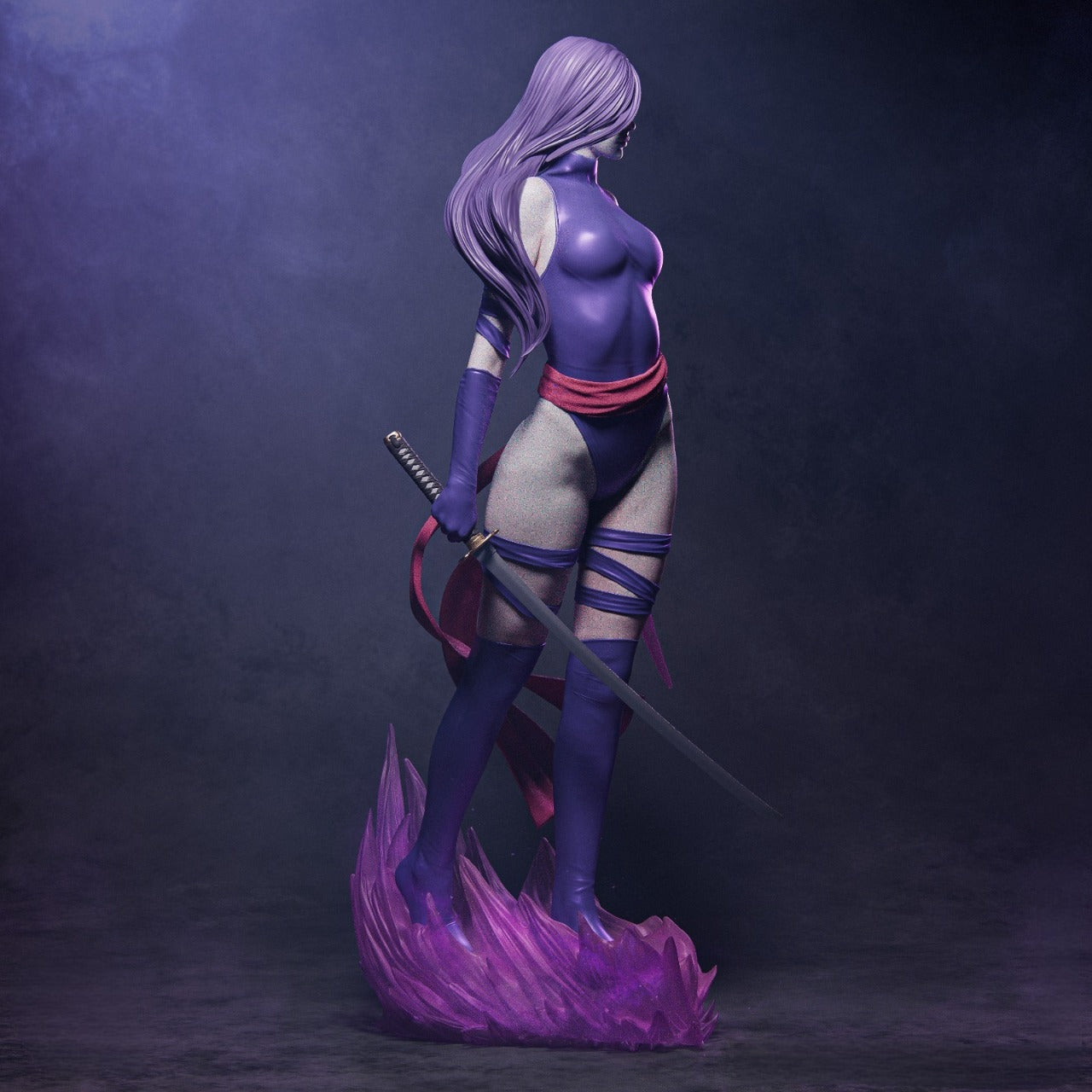 Psylocke (X-Men) 3D Print File: Telekinetic Ninja STL - 1:4, 1:6, 1:9, 1:12 Scale Options - Pre-Supported & Uncut - Dynamic Digital Collectible