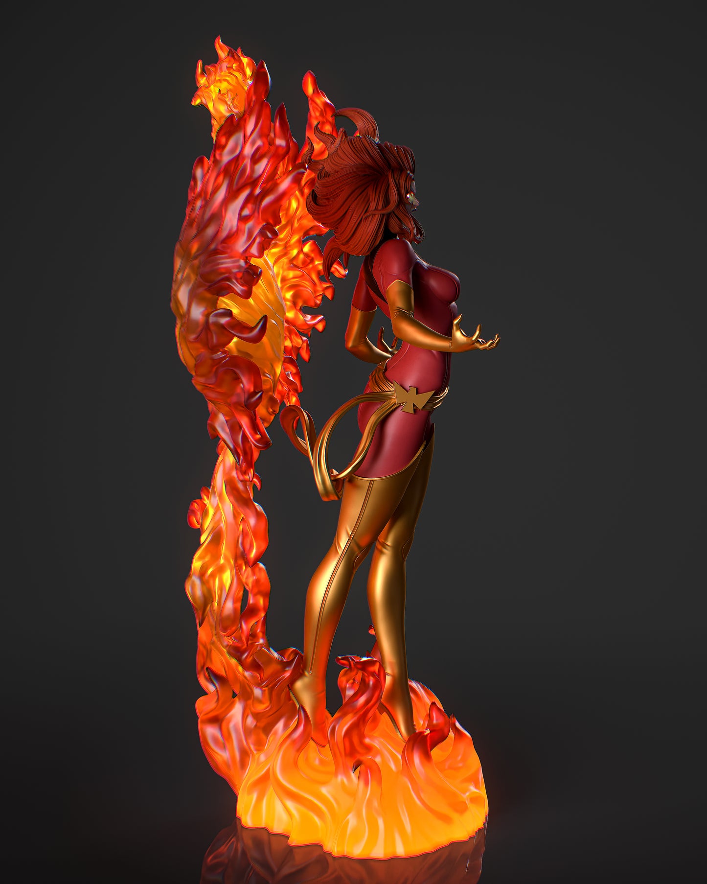 Jean Grey Phoenix (X-Men) 3D Print File: Cosmic Powerhouse STL - 1:6, 1:9, 1:12 Scale Options - Pre-Supported & Uncut - Premium Digital Model