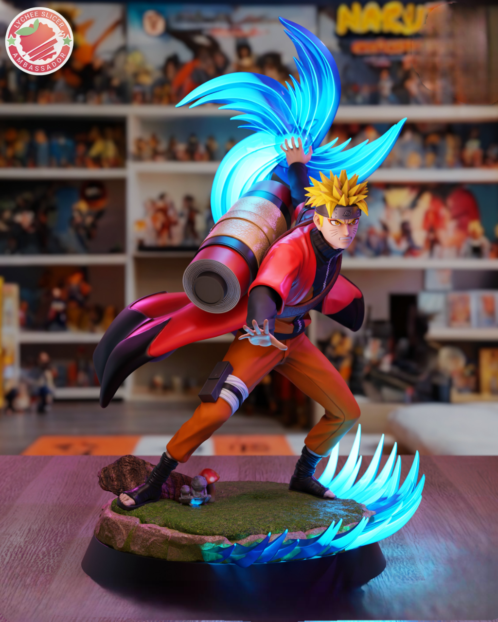 Naruto Sage Mode STL Model with Dynamic Rasengan Effect – Pre-Supported Files Included