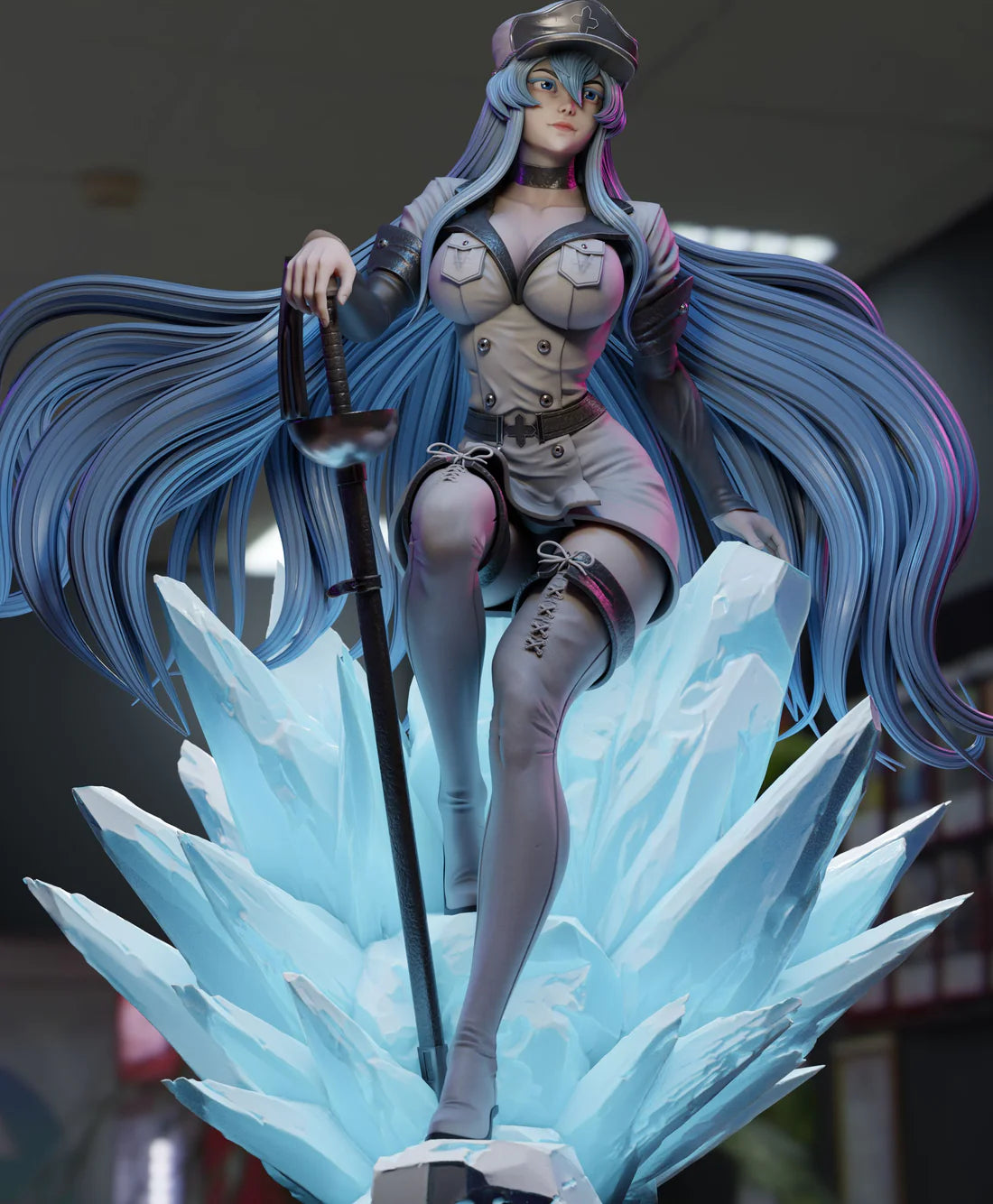 Esdeath 3D Print Figure - Akame Ga Kill | NSFW & SFW STL Files + Pre-Supported