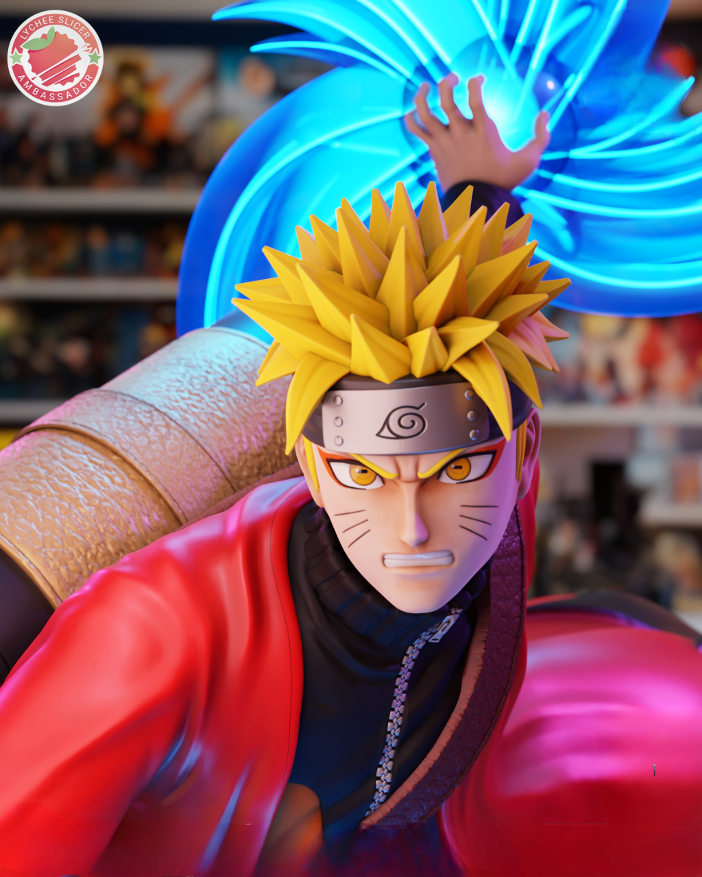 Naruto Sage Mode STL Model with Dynamic Rasengan Effect – Pre-Supported Files Included