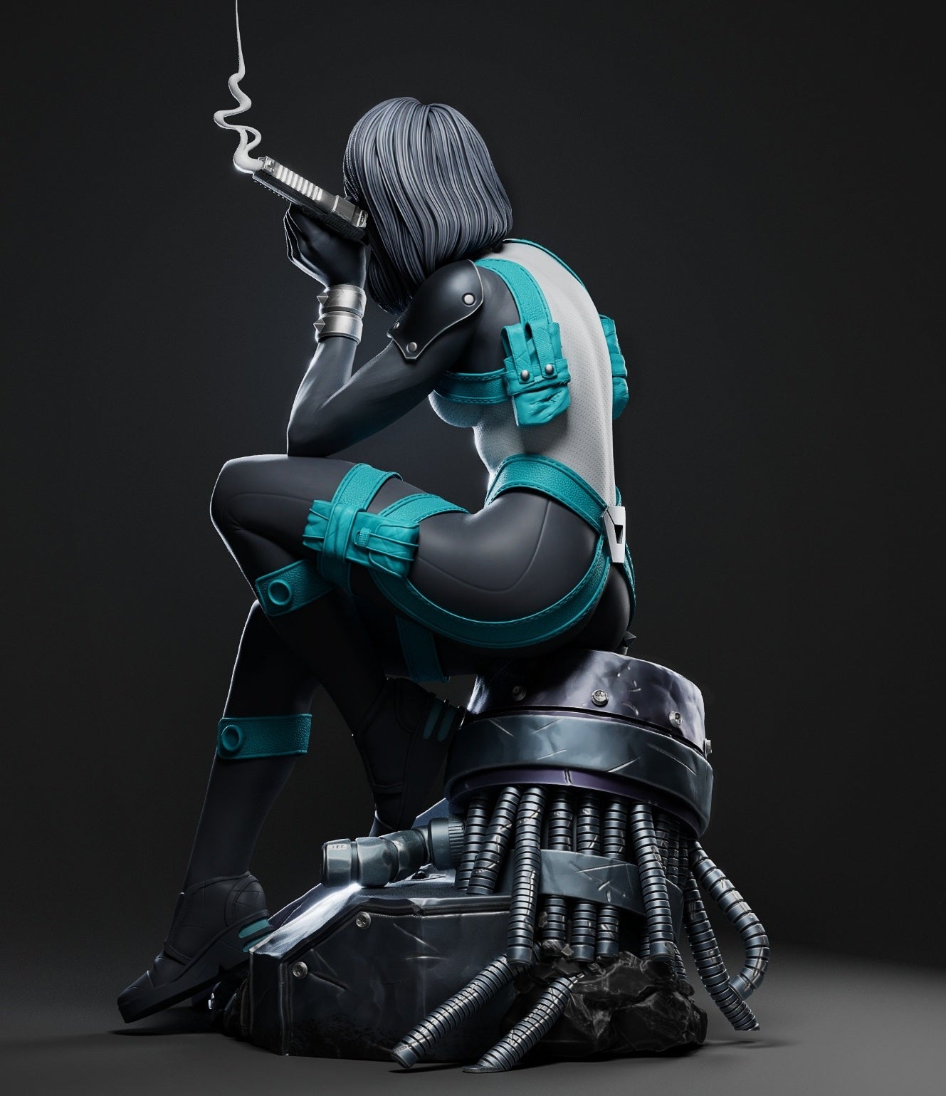Domino (X-Force) 3D Print File: Lucky Mercenary STL - 1:4, 1:9, 1:12 Scale Options - Pre-Supported & Uncut - Fortunate Digital Collectible