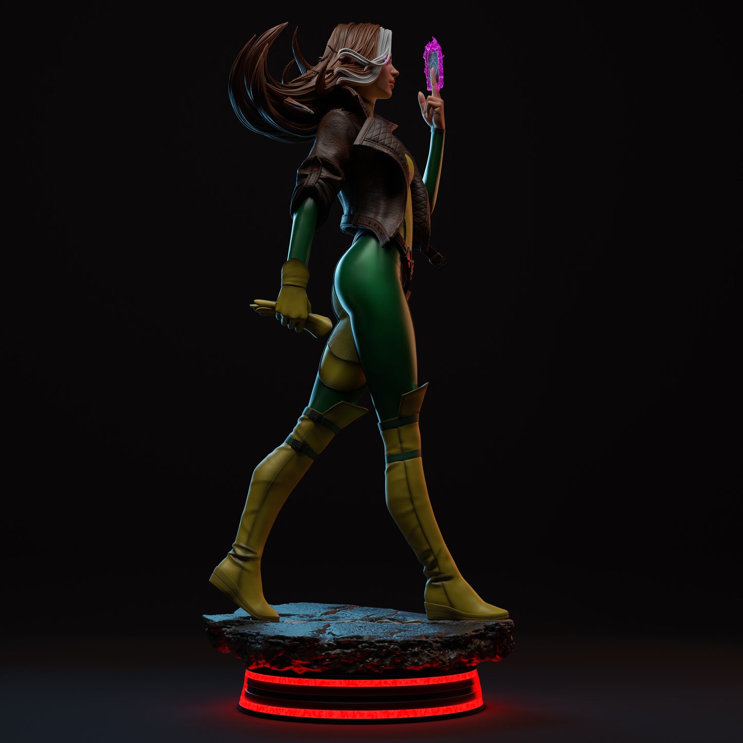 Rogue (X-Men) 3D Print File: Iconic Mutant Heroine STL - 1:4, 1:6, 1:9 Scale Options - Pre-Supported & Uncut