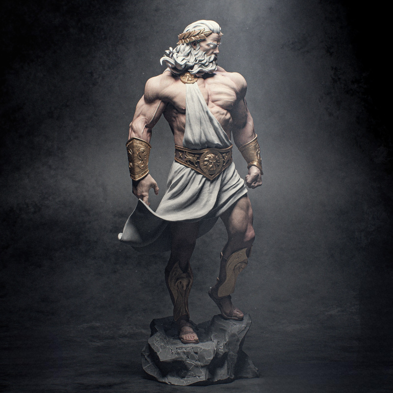 Zeus 3D Printable Model | STL Files – Pre-Supported & Uncut Options (1/4, 1/9, 1/12 Scale)