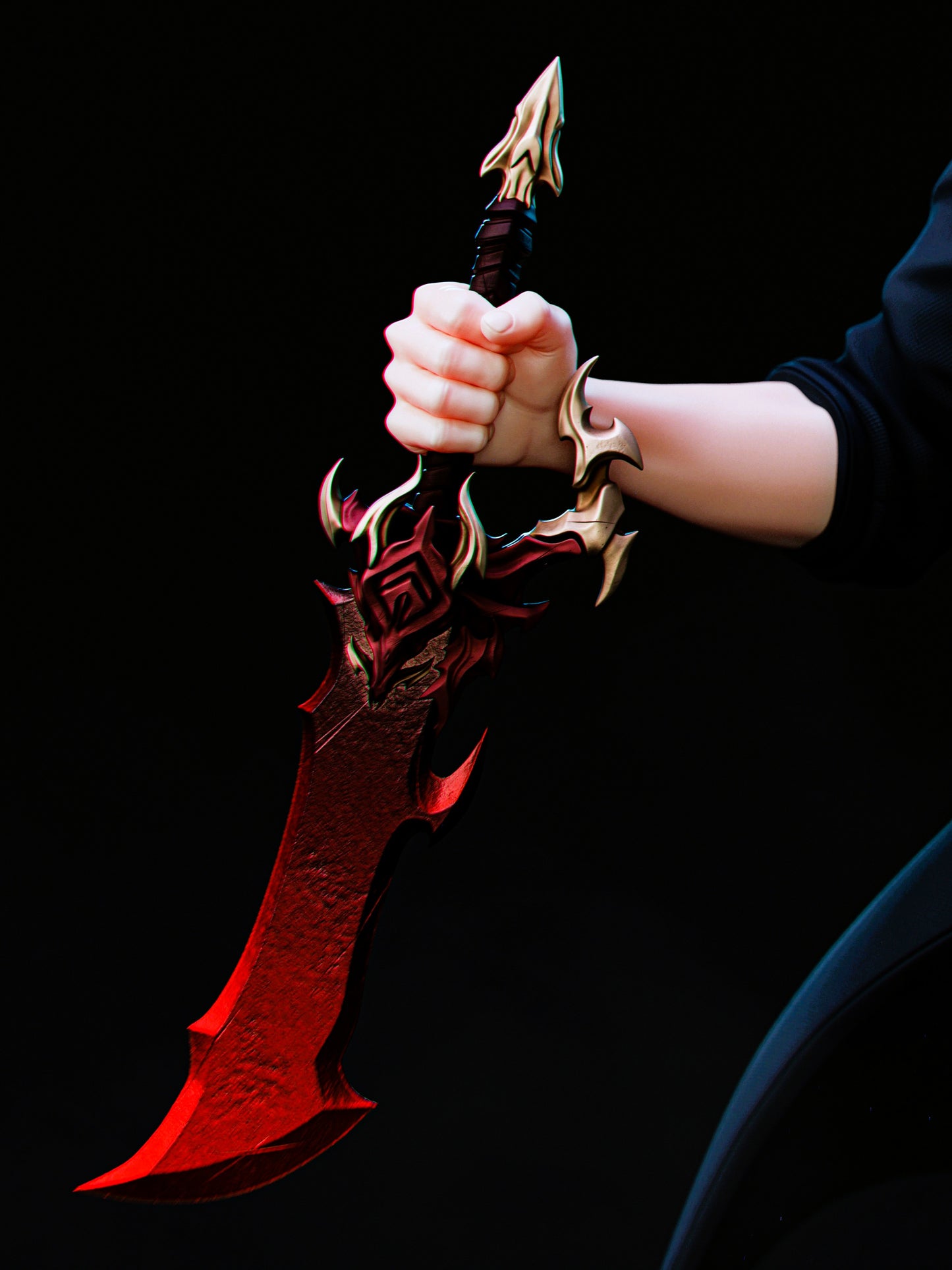 Sung Jin-Woo Solo Leveling 3D Model - Blue Glowing Sword
