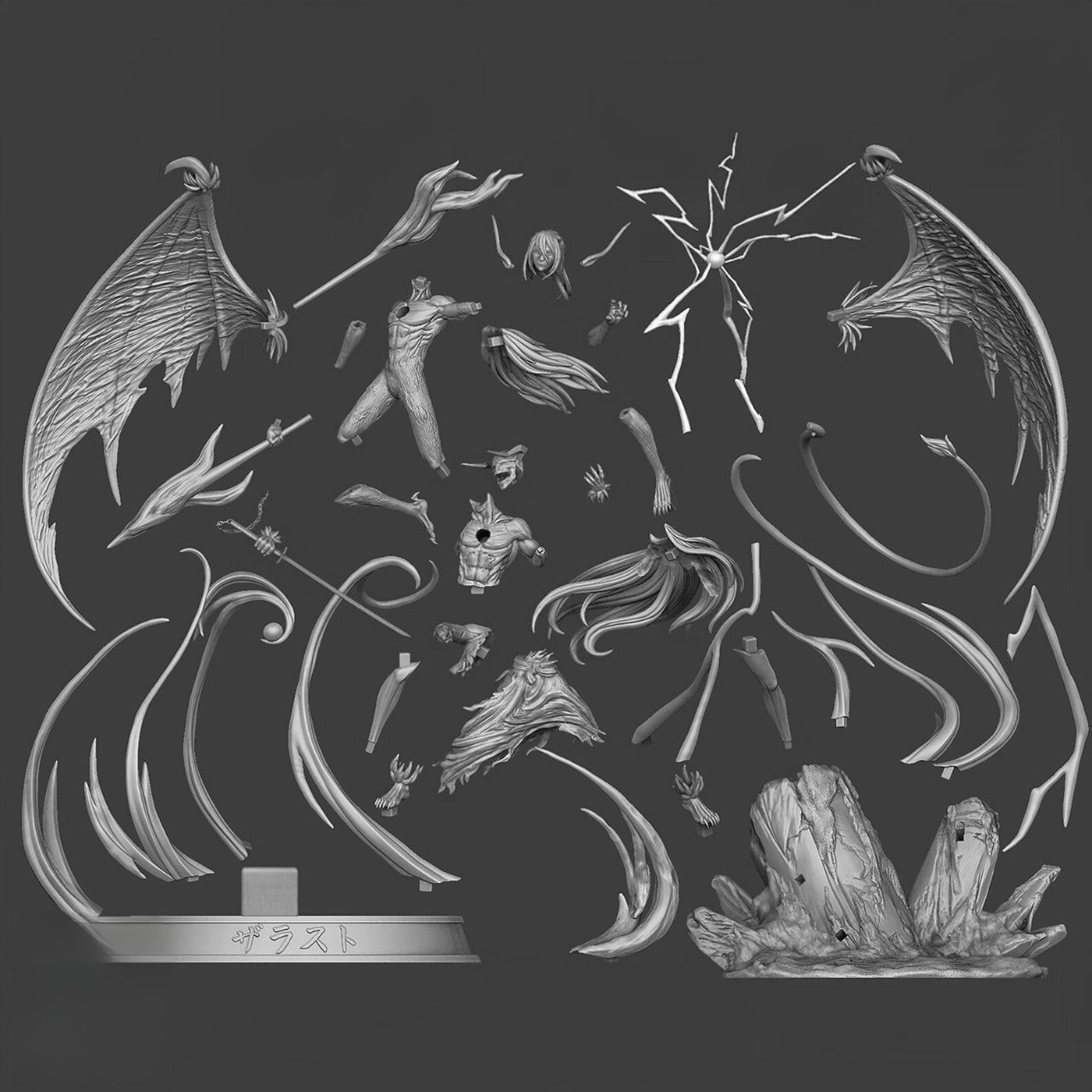 Ichigo Final Hollow vs Ulquiorra – Bleach Diorama STL 3D Print Files