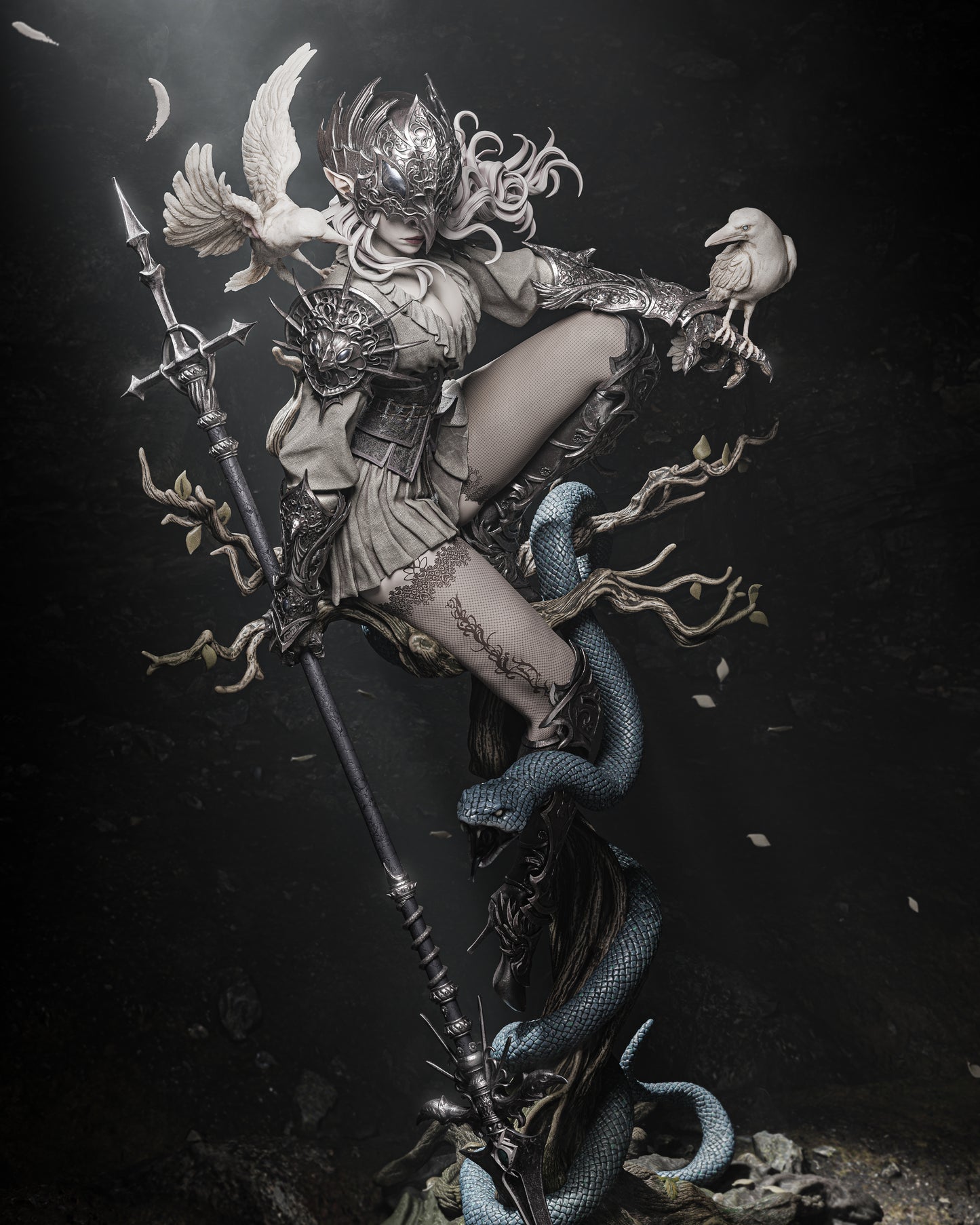 Lenora Queen – Fantasy 3D STL Statue | 1/6 Split, 1/6 Pre-Supported, 1/9 Split & 1/9 Uncut