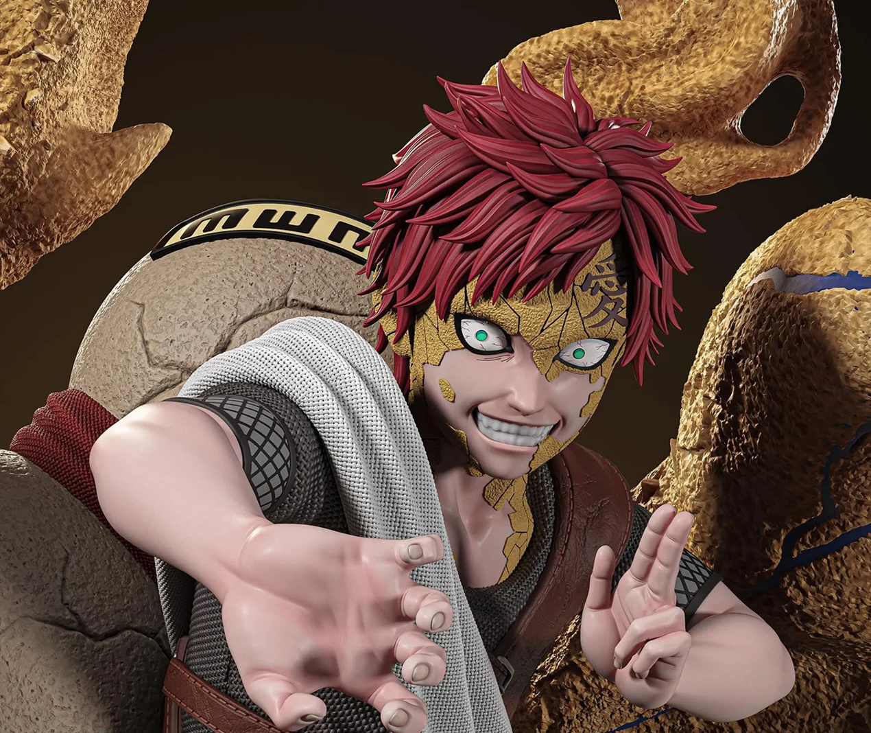 Gaara – Sand Manipulation Diorama STL 3D Print Files