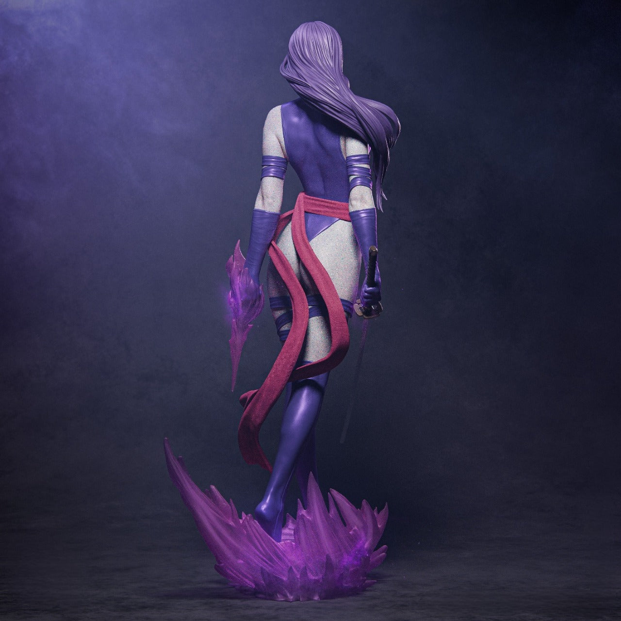 Psylocke (X-Men) 3D Print File: Telekinetic Ninja STL - 1:4, 1:6, 1:9, 1:12 Scale Options - Pre-Supported & Uncut - Dynamic Digital Collectible