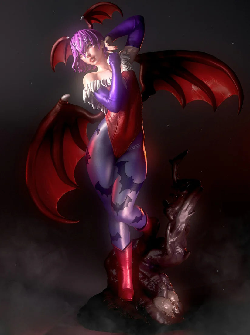 NSFW Pre-support Lilith Aensland 1:6 STL - Darkstalkers 3D Print