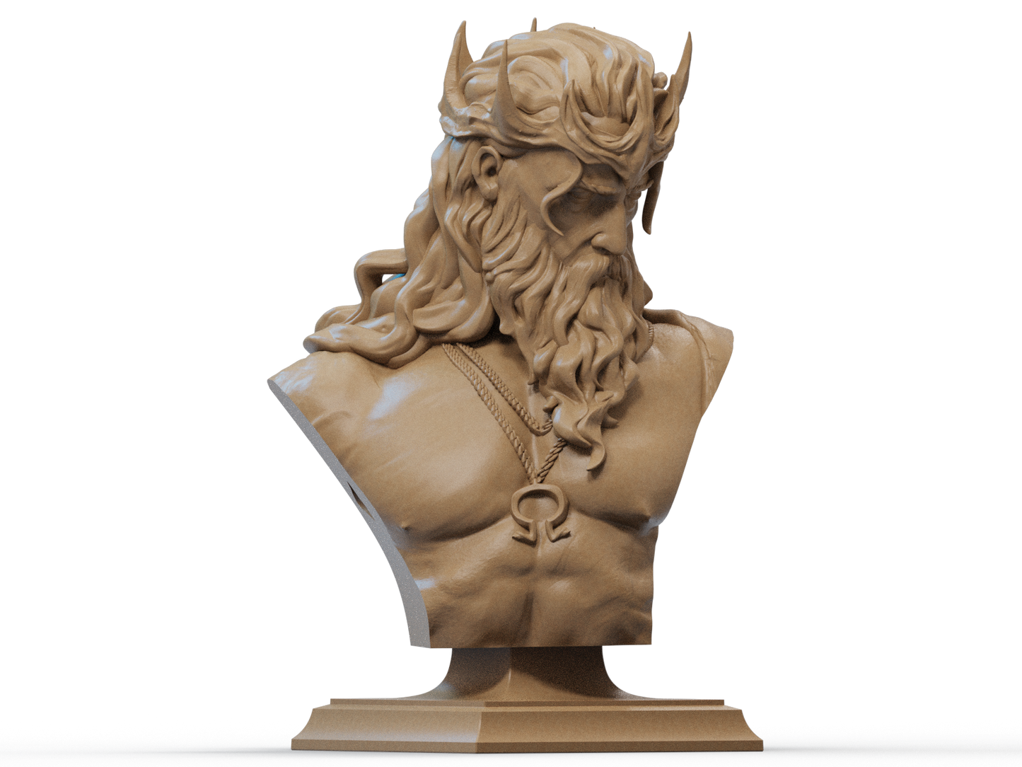 Hades Bust 3D Model (1/6 & 1/12 Scale) – Digital Download for 3D Printing