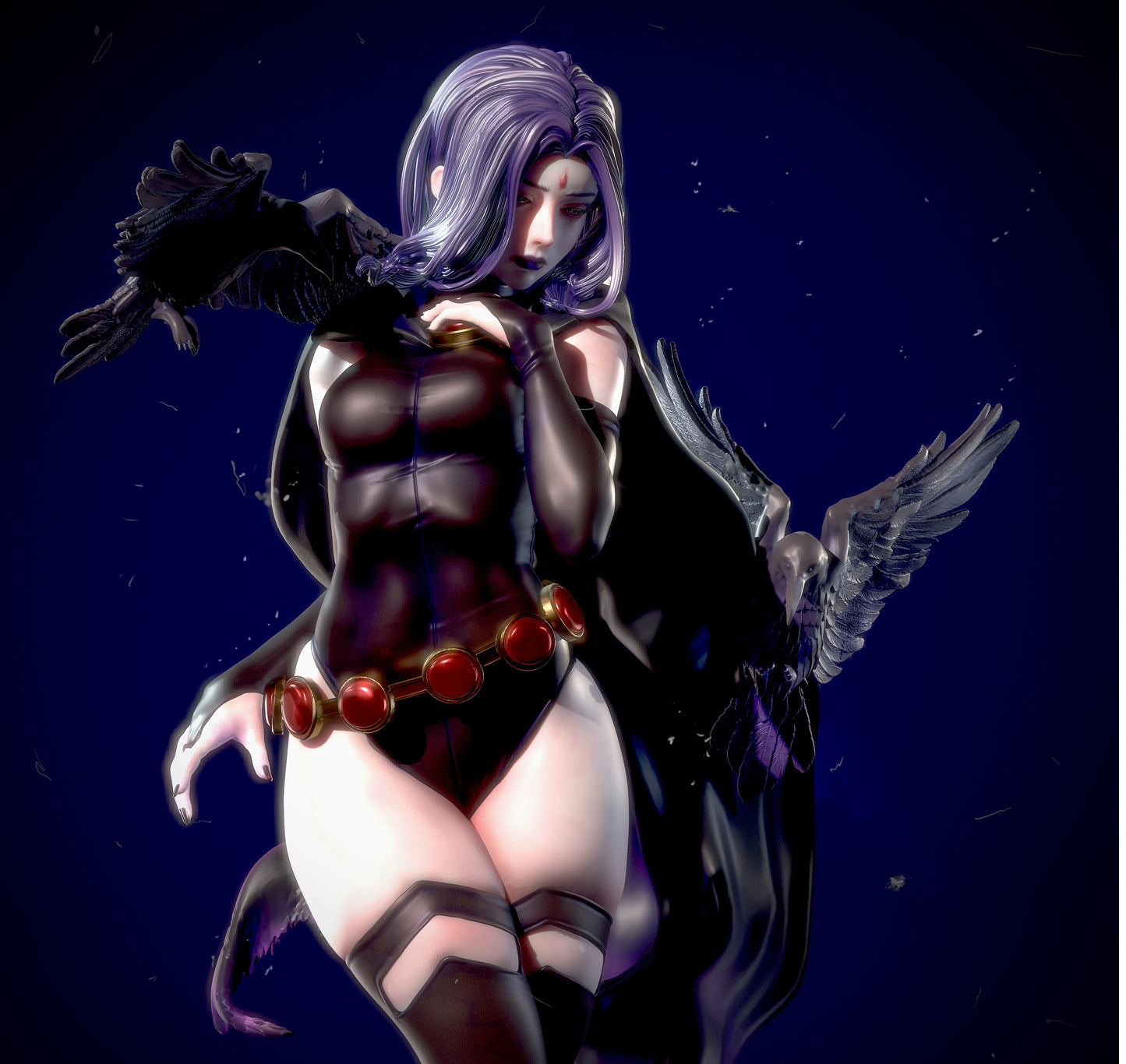 Pre-Support Raven NSFW STL - DC Comics 3D Print