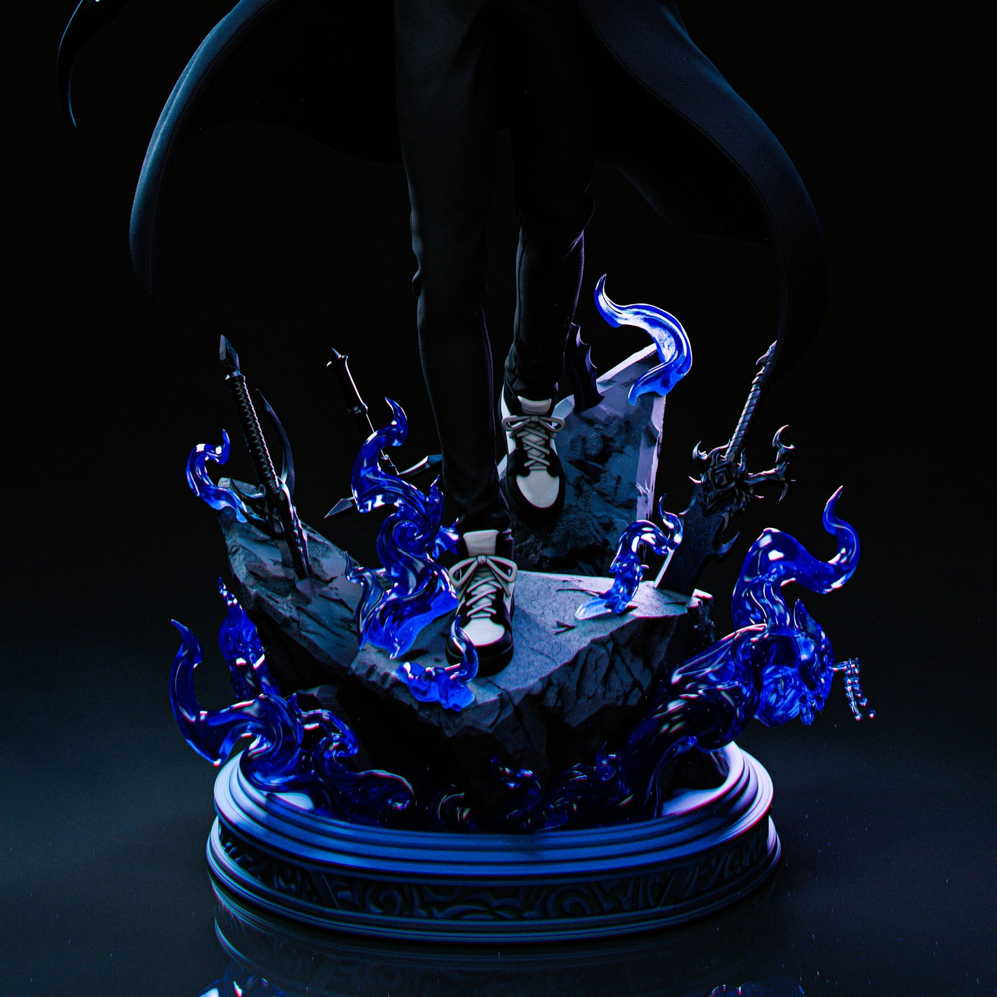 Sung Jin-Woo Solo Leveling 3D Model - Blue Glowing Sword
