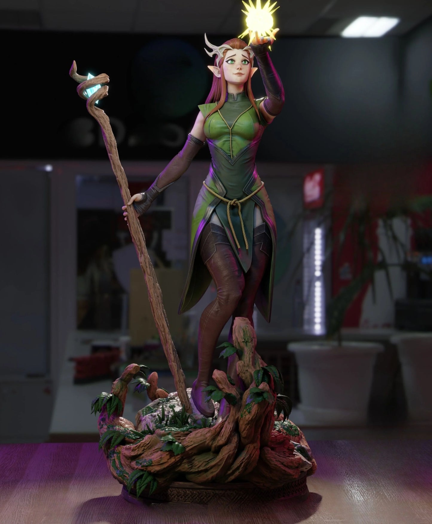 Keyleth NSFW – Critical Role Inspired STL Figure for 3D Printing (Pre-Supported)