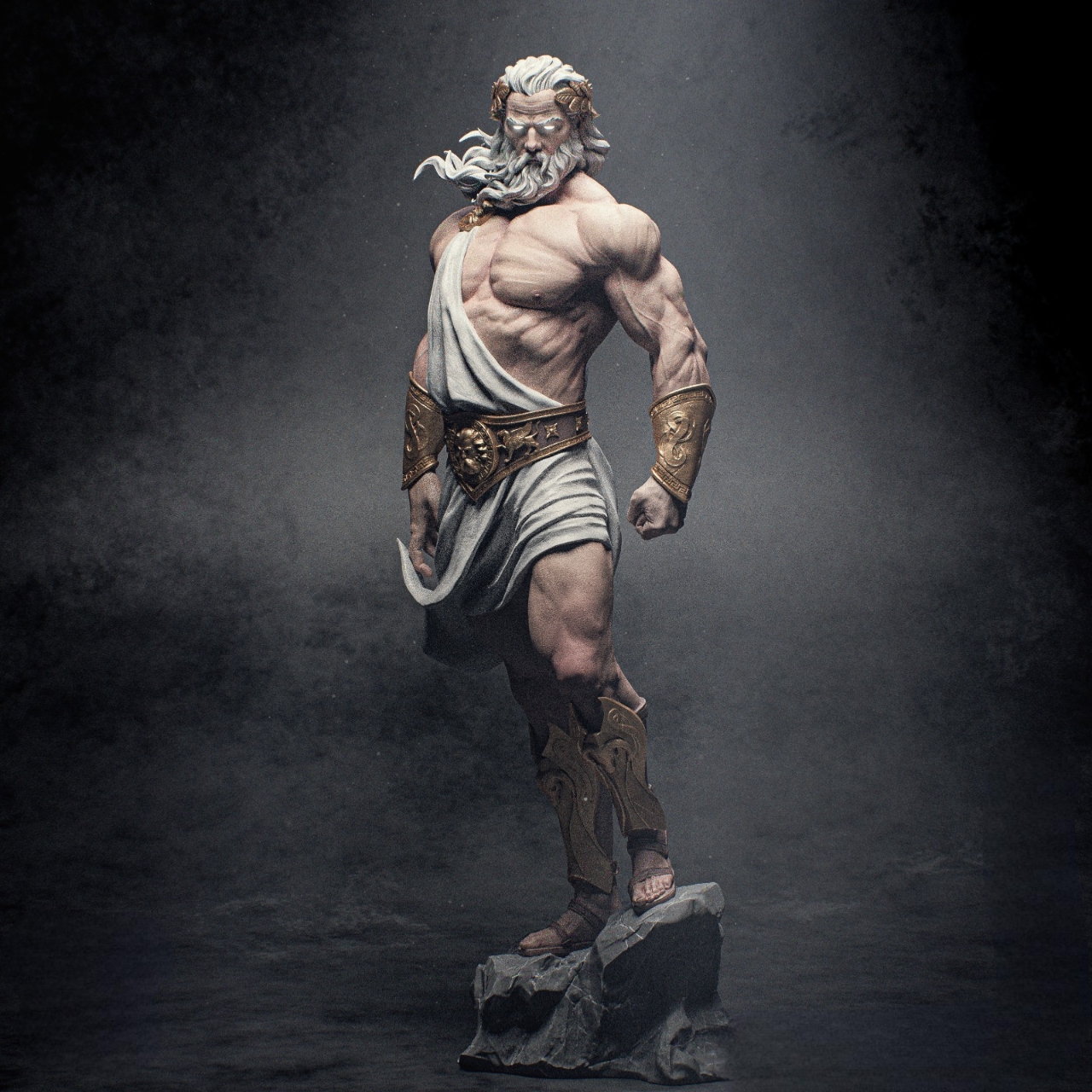 Zeus 3D Printable Model | STL Files – Pre-Supported & Uncut Options (1/4, 1/9, 1/12 Scale)