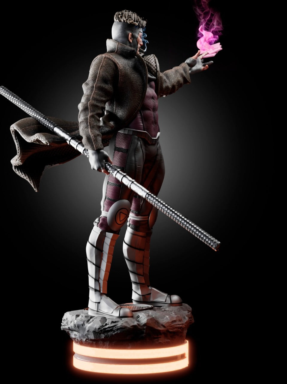 Gambit (X-Men) 3D Print File: Suave Mutant Hero STL - 1:6, 1:9, 1:12 Scale Options - Pre-Supported & Uncut - Collectible Digital Model