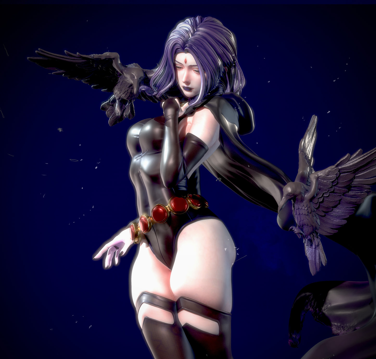 Pre-Support Raven NSFW STL - DC Comics 3D Print