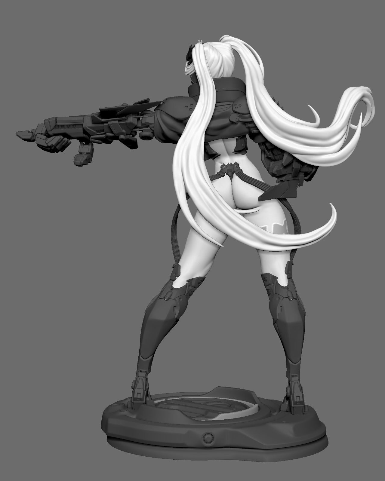 Rebecca Smasher 3D STL File – Cyberpunk Printable Model in 1:12, 1:6, 1:4 | Pre-Supported & Uncut Options