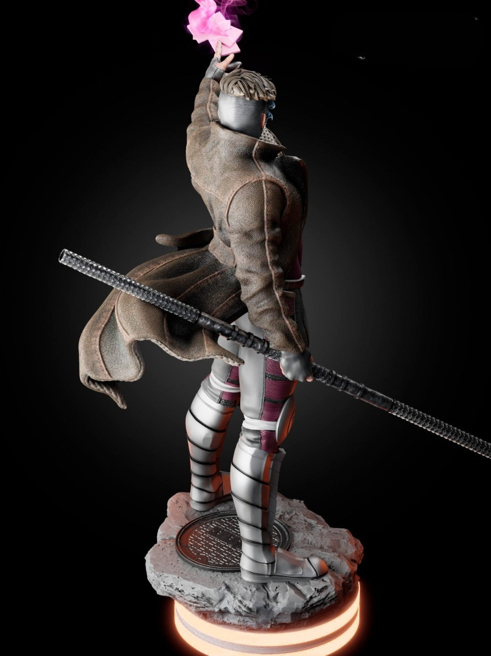 Gambit (X-Men) 3D Print File: Suave Mutant Hero STL - 1:6, 1:9, 1:12 Scale Options - Pre-Supported & Uncut - Collectible Digital Model