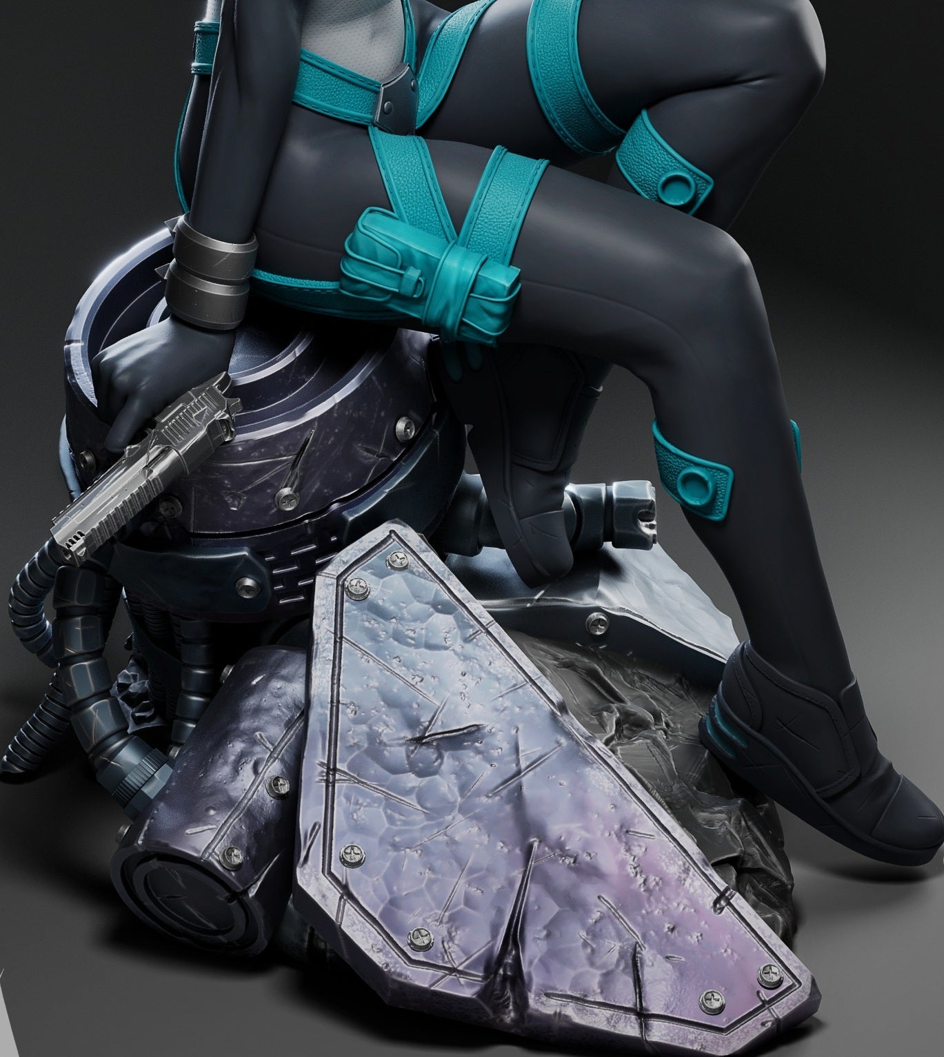 Domino (X-Force) 3D Print File: Lucky Mercenary STL - 1:4, 1:9, 1:12 Scale Options - Pre-Supported & Uncut - Fortunate Digital Collectible