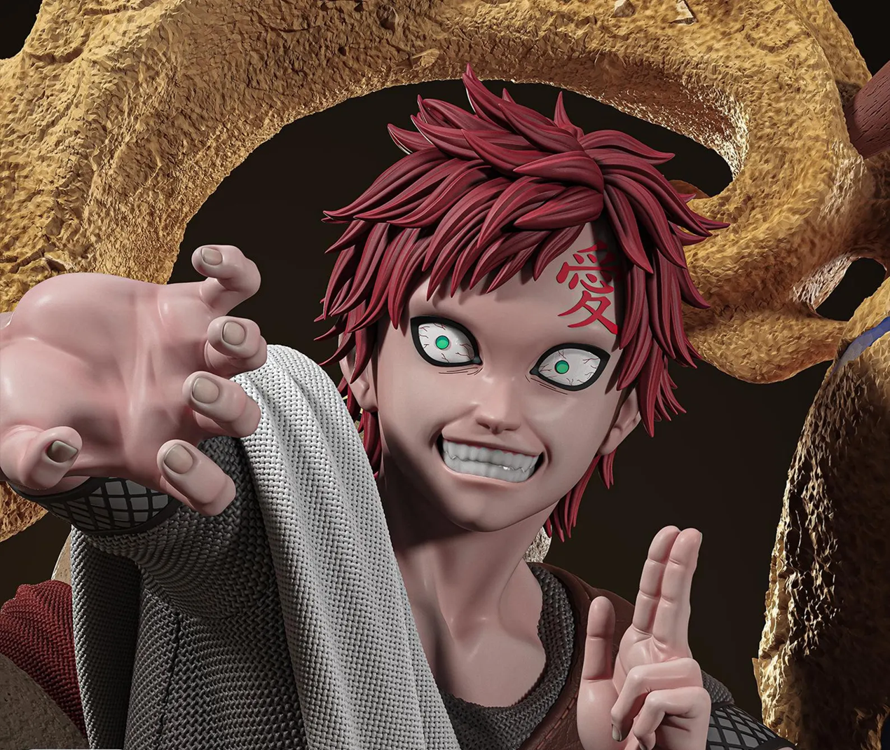 Gaara – Sand Manipulation Diorama STL 3D Print Files