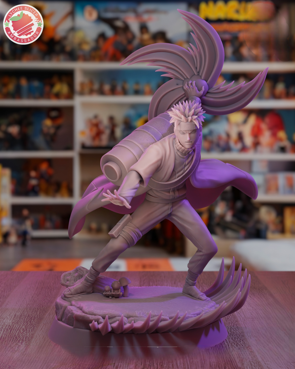 Naruto Sage Mode STL Model with Dynamic Rasengan Effect – Pre-Supported Files Included