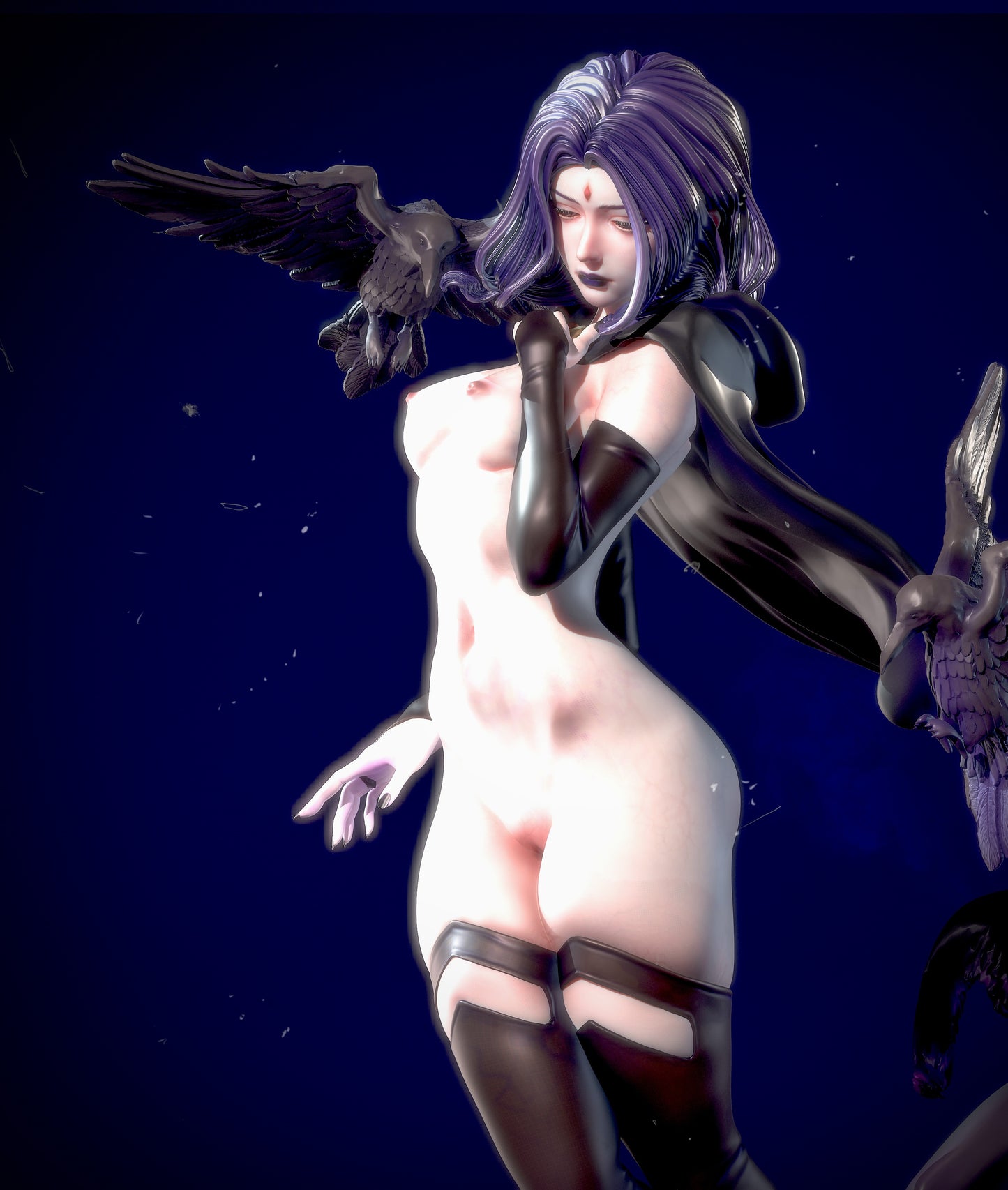 Pre-Support Raven NSFW STL - DC Comics 3D Print