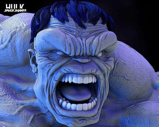 The Indestructible Hulk: 360mm STL Bust with Multiple Expressions!