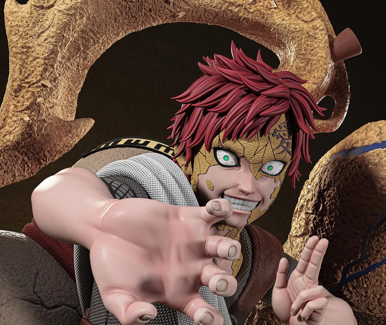 Gaara – Sand Manipulation Diorama STL 3D Print Files