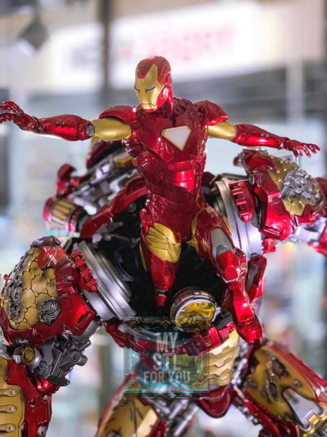 Hulkbuster vs Iron Man | 3D Print STL Diorama | Resin Statue Files