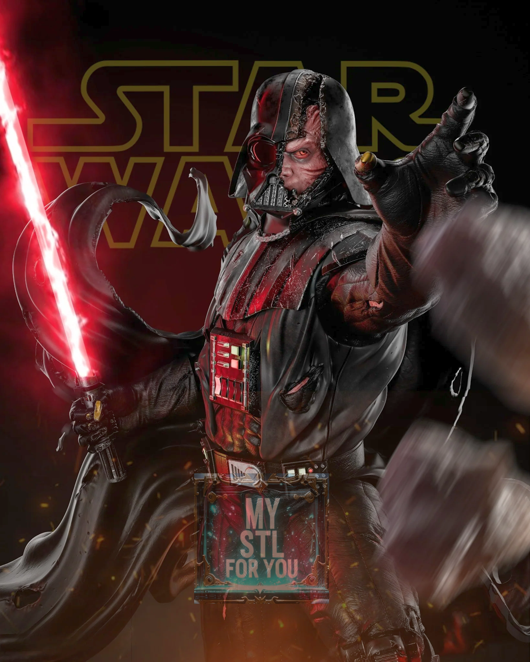 Darth Vader 1/6 Scale Statue + Bust | STL Files for Resin 3D Printing