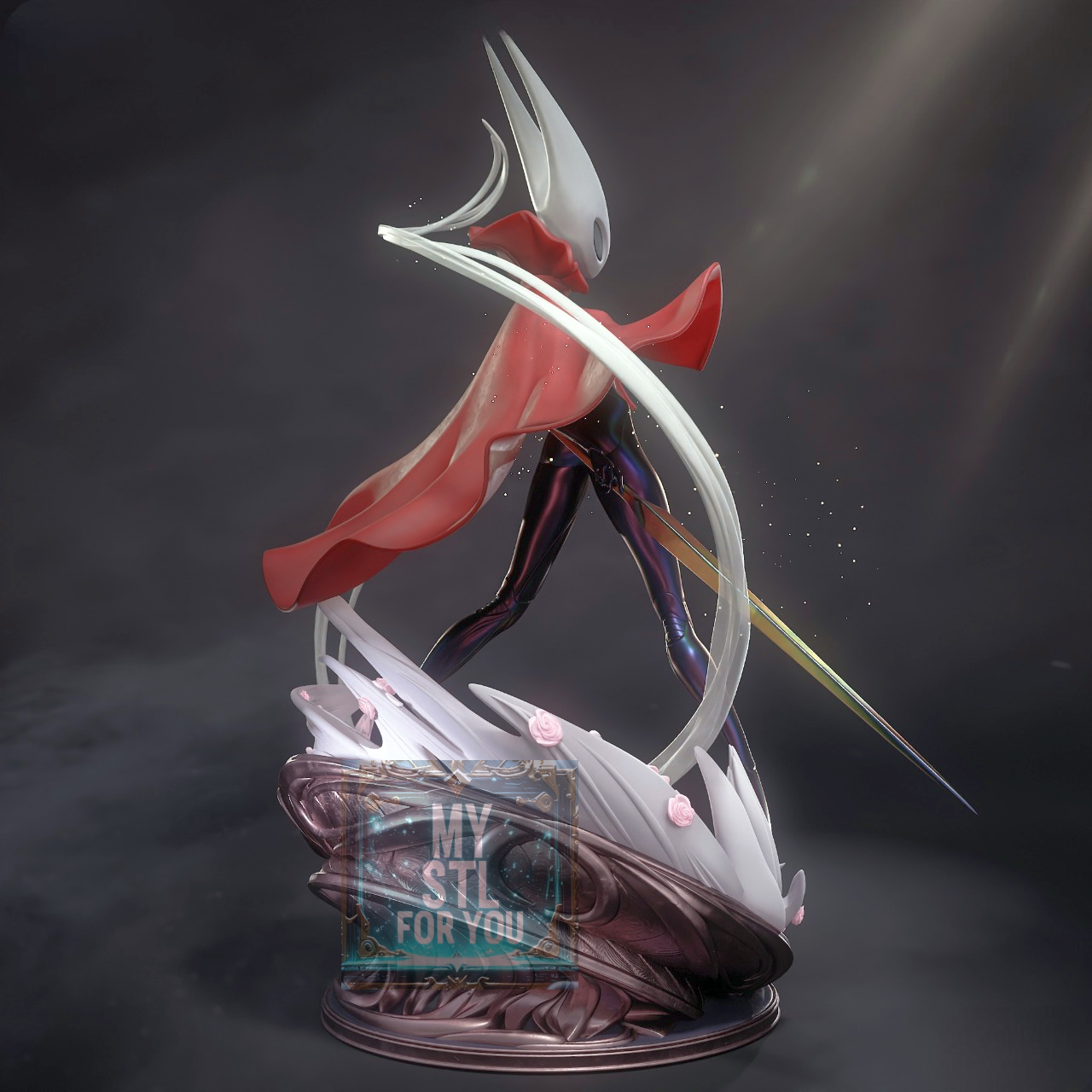 Hornet (Hollow Knight) | 1/8 Scale Statue STL | Pre‑Supported STL+LYS | 3 Heads + Cape Options