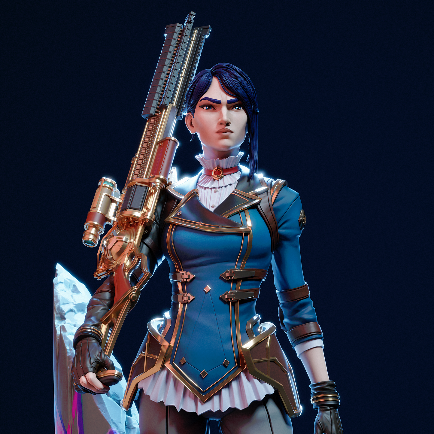 Caitlyn Arcane League of Legends 3D Print File - Sheriff of Piltover STL