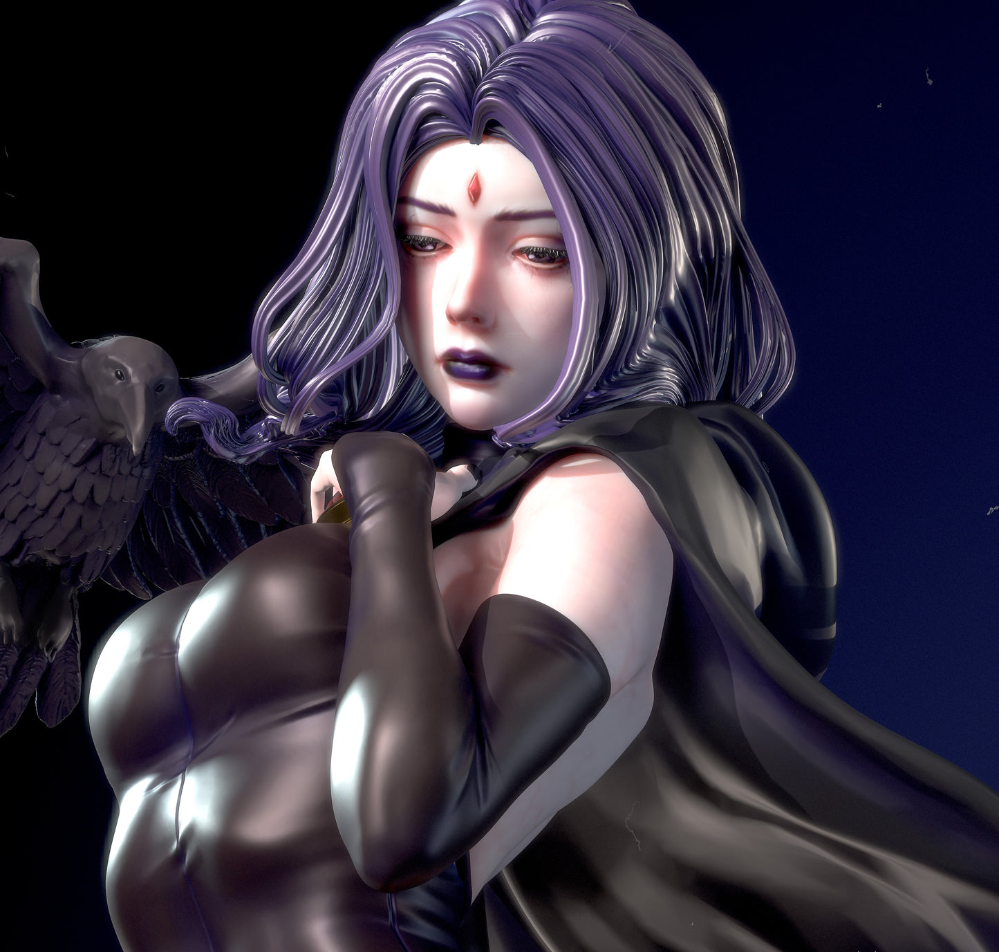 Pre-Support Raven NSFW STL - DC Comics 3D Print