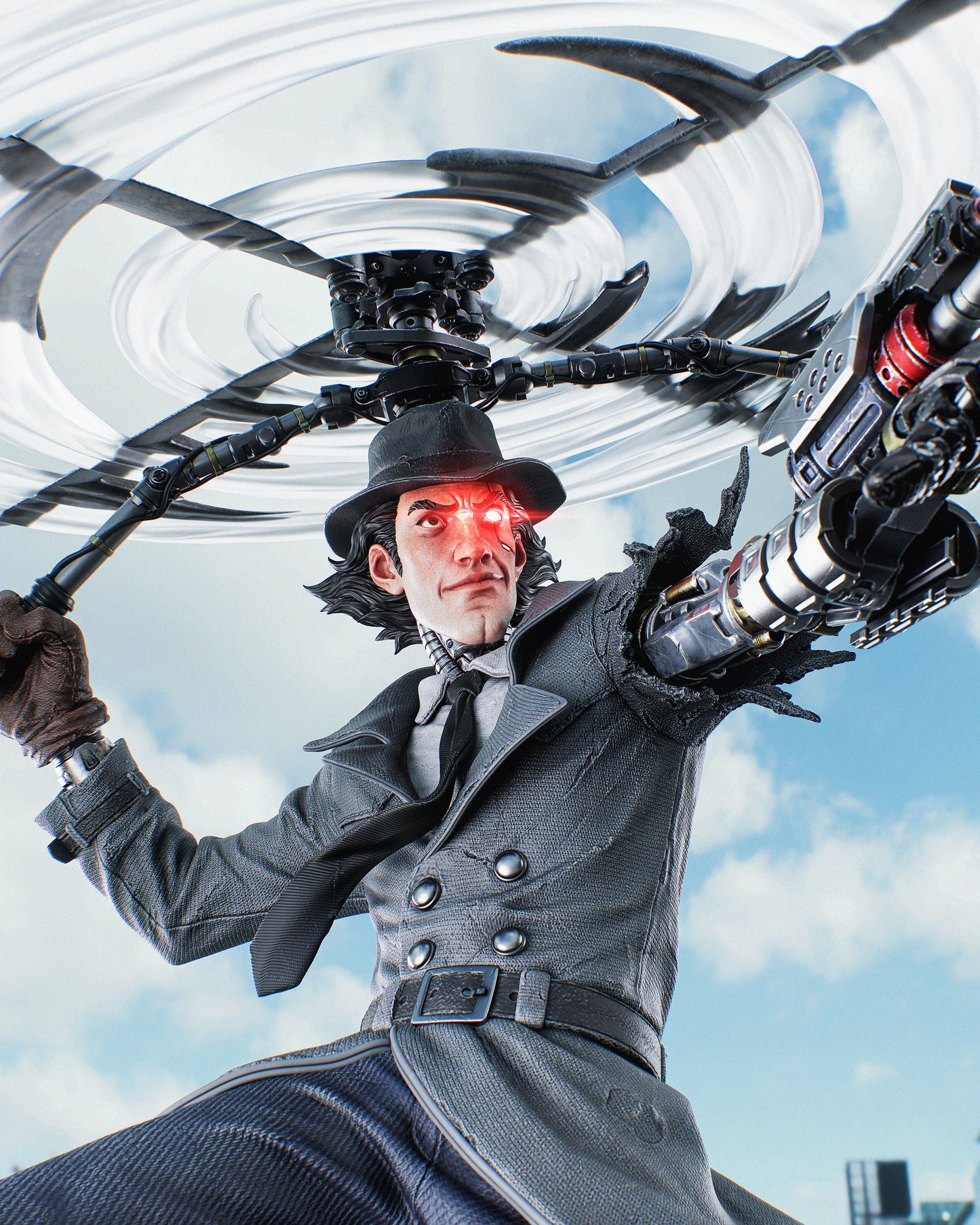 Inspector Gadget 3D Print File: Iconic Cartoon Hero STL - 1:9 & 1:6 Scale Options - Ready-to-Print, Split, Pre-Supported