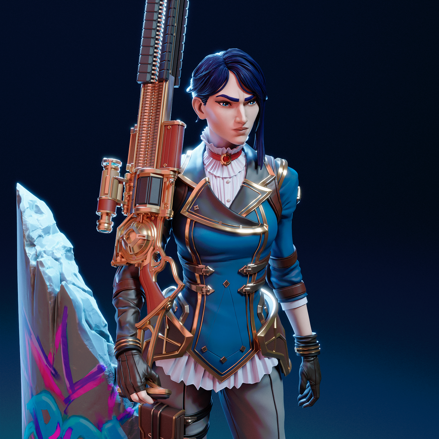 Caitlyn Arcane League of Legends 3D Print File - Sheriff of Piltover STL