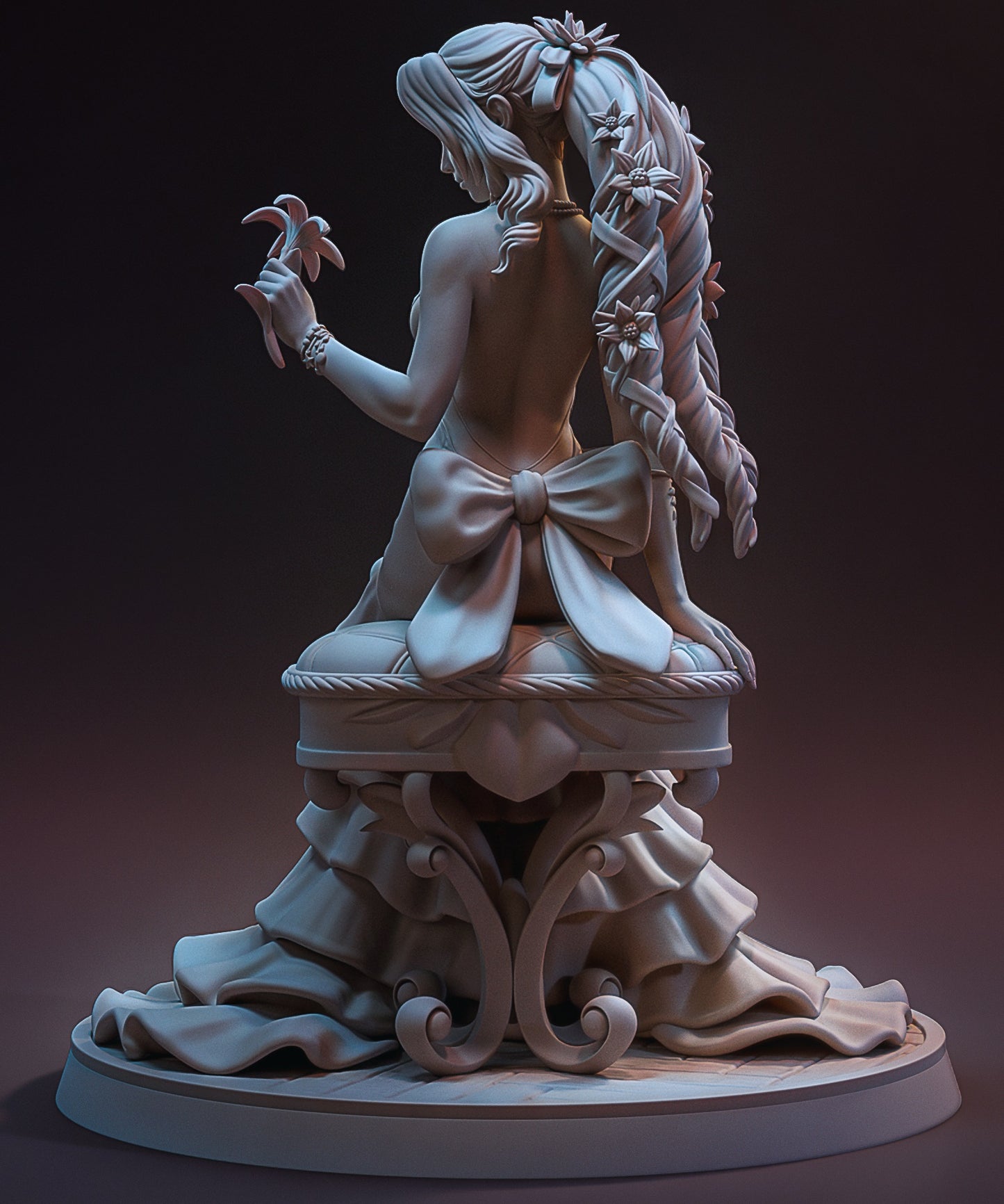 Aerith Gainsborough (Final Fantasy VII )  3D Print Model - Pre-Supported & Uncut STL/LYS