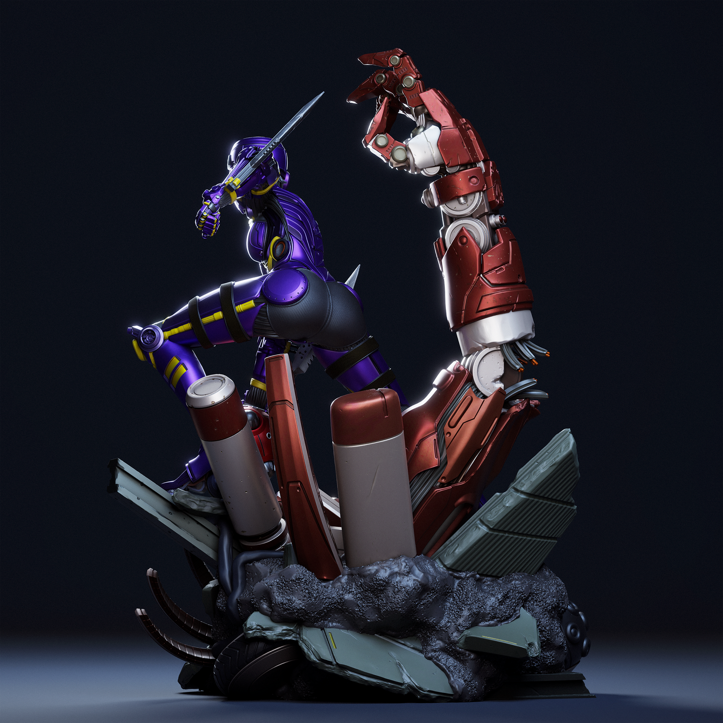 Alita Battle Angel STL File – 1/6 & 1/9 Scale Pre-Supported 3D Model | Cyberpunk Ready-to-Print
