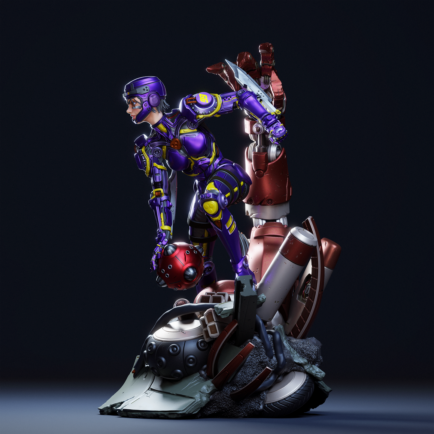 Alita Battle Angel STL File – 1/6 & 1/9 Scale Pre-Supported 3D Model | Cyberpunk Ready-to-Print