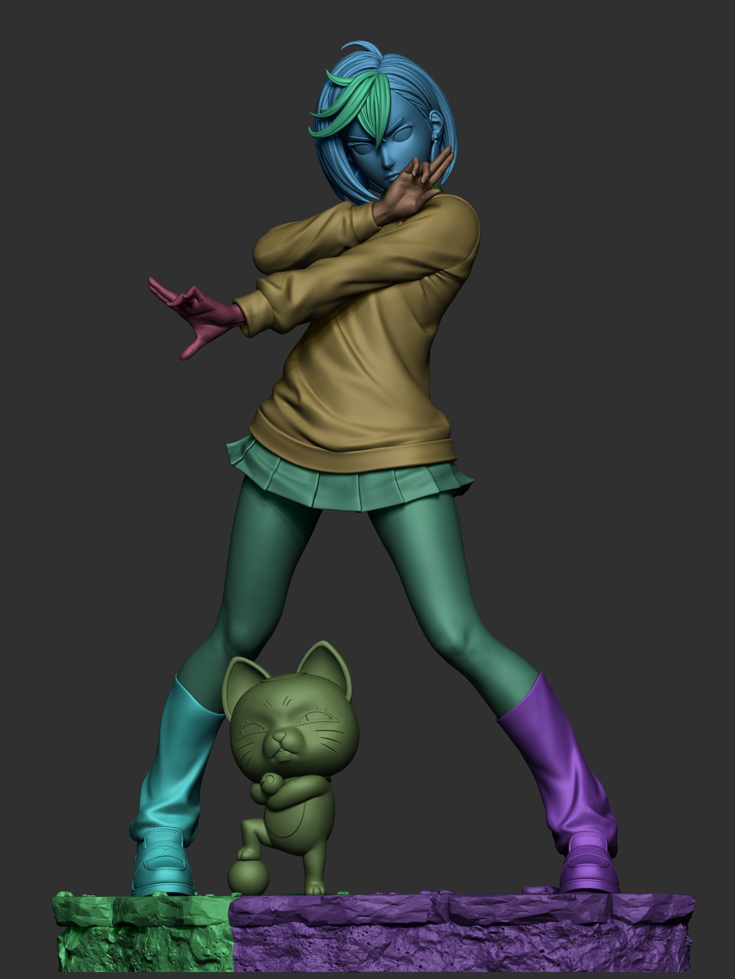 Momo Ayase 3D Printable STL | Dandadan Anime Figure | 1:6 & 1:9 Scale Resin Model