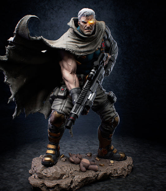Cable 3D STL File – Printable Superhero Model in 1:6, 1:9, 1:12 | Pre-Supported & Uncut Options