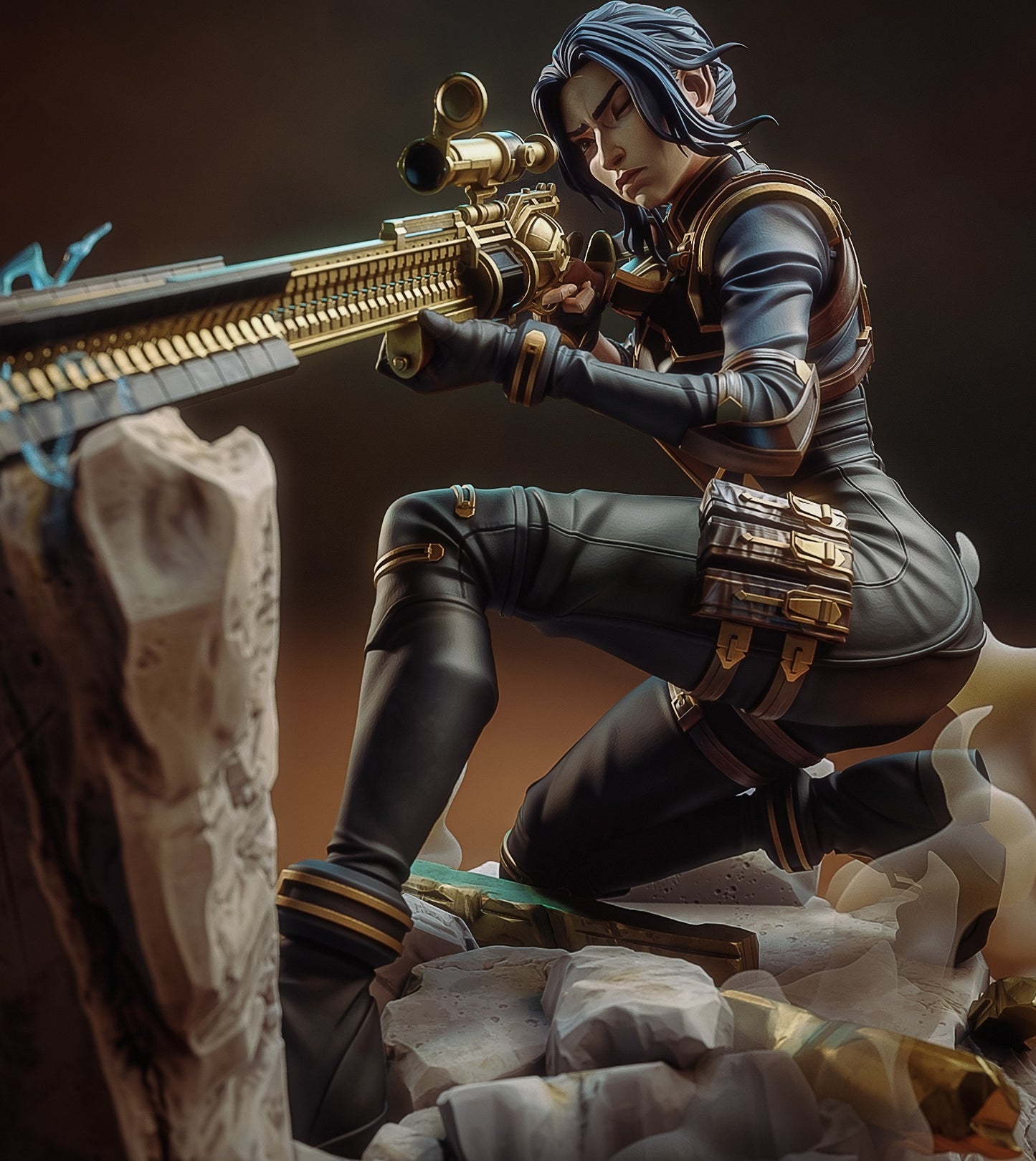 Caitlyn 3D STL File | League of Legends 1/8 Scale 3D Print Model | Pre-Supported & Unsupported