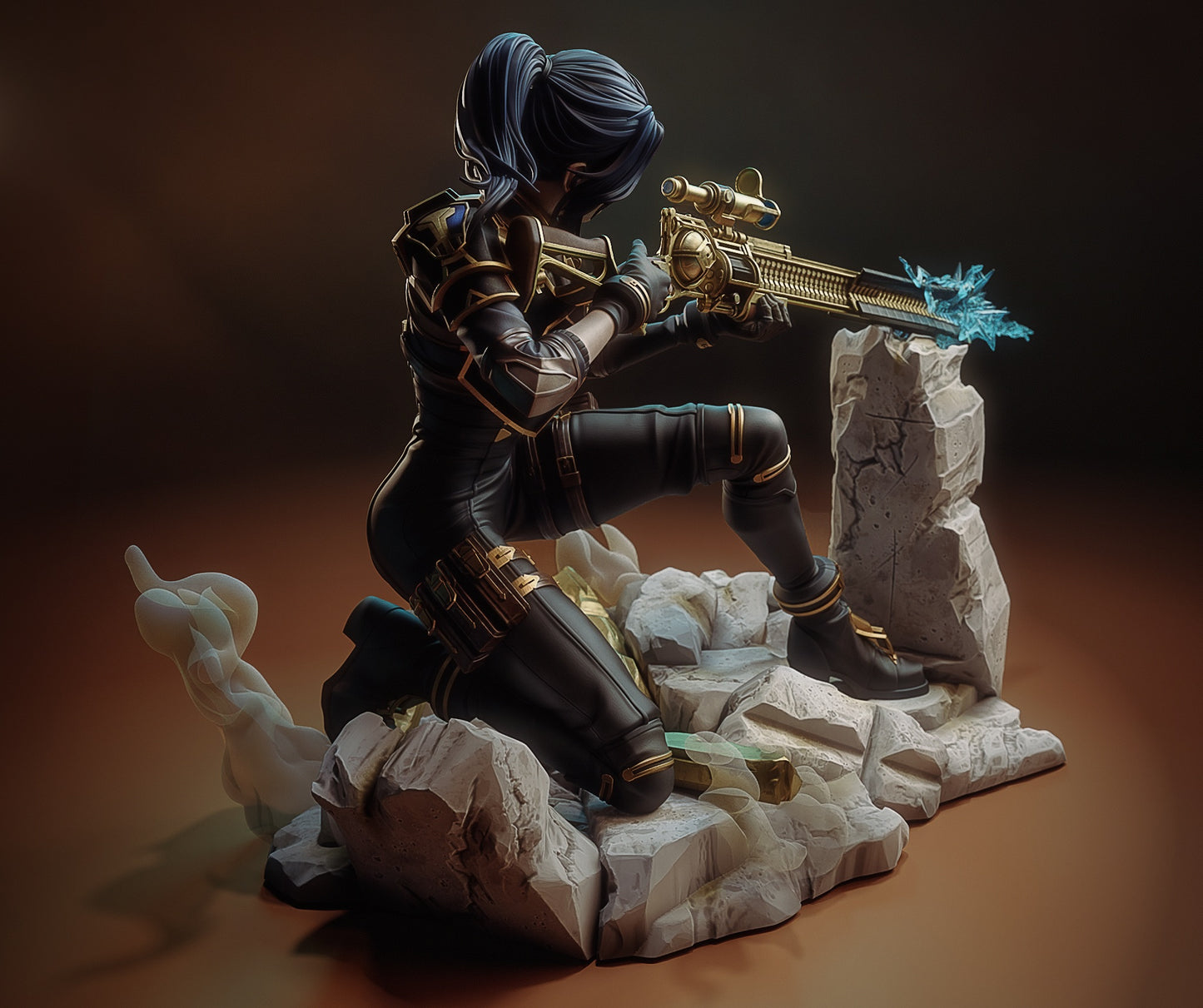 Caitlyn 3D STL File | League of Legends 1/8 Scale 3D Print Model | Pre-Supported & Unsupported