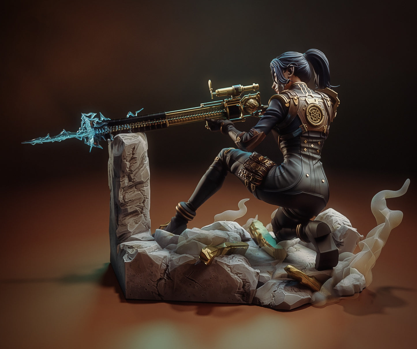 Caitlyn 3D STL File | League of Legends 1/8 Scale 3D Print Model | Pre-Supported & Unsupported