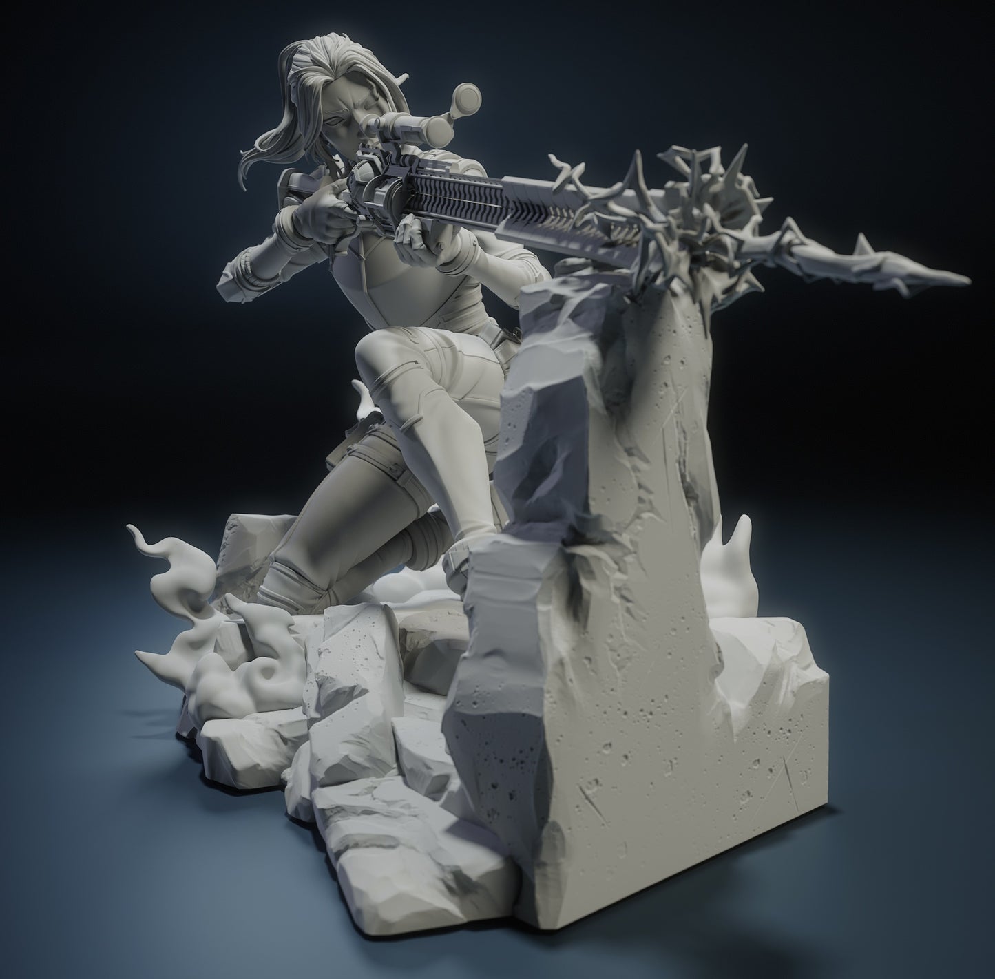 Caitlyn 3D STL File | League of Legends 1/8 Scale 3D Print Model | Pre-Supported & Unsupported