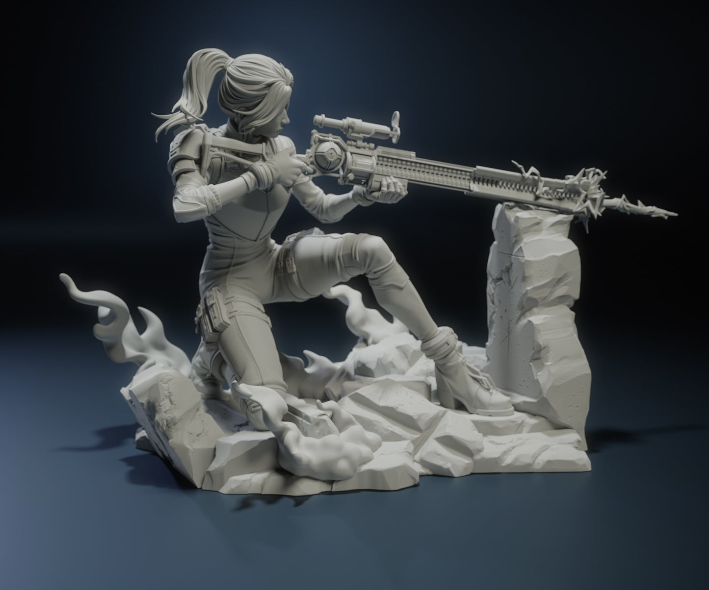 Caitlyn 3D STL File | League of Legends 1/8 Scale 3D Print Model | Pre-Supported & Unsupported