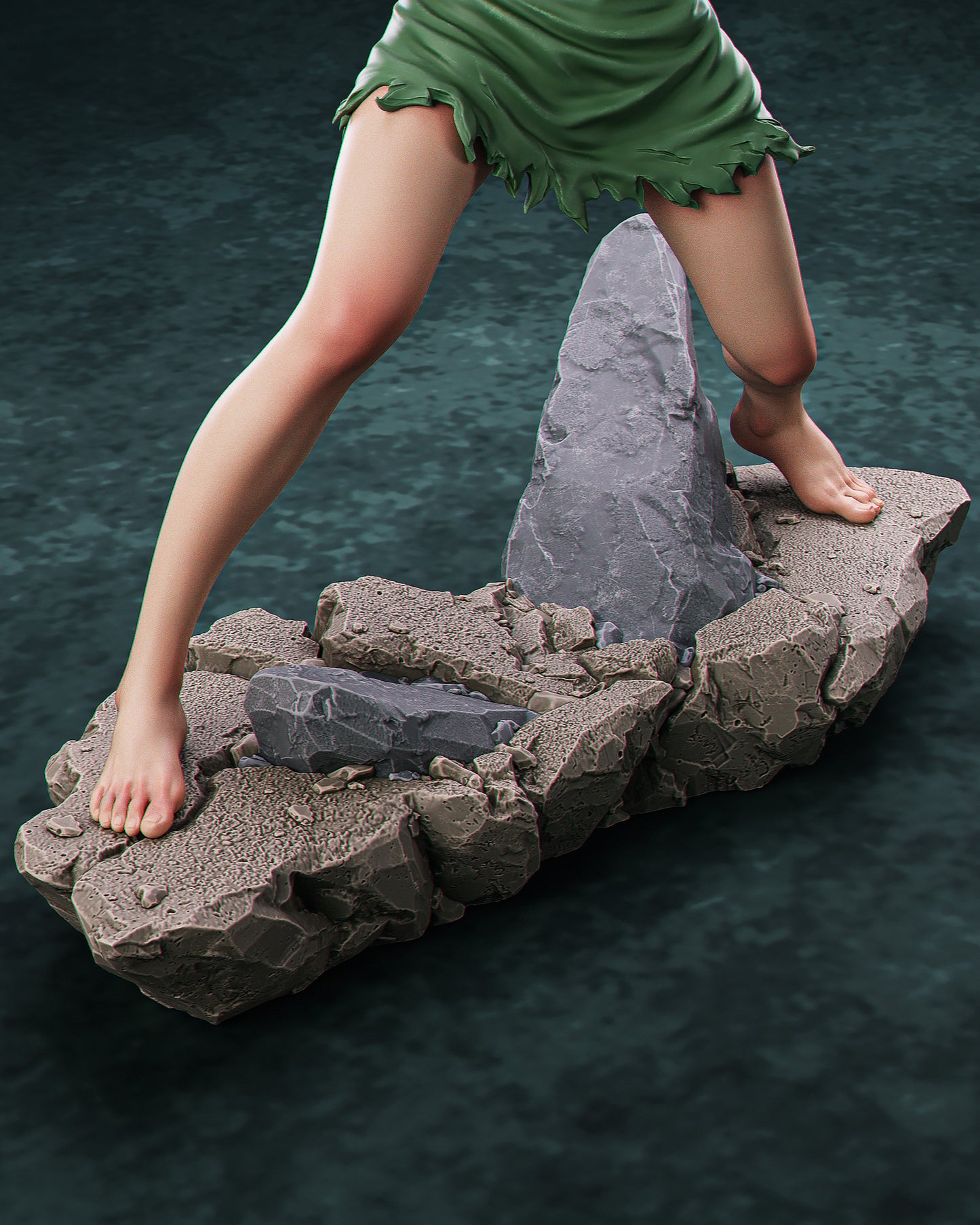 Nelliel 3D STL Printable Figure – Anime Fan Art STL of Nel from Bleach for Resin Printing (1/6 Cut, 1/9 Cut & Uncut)