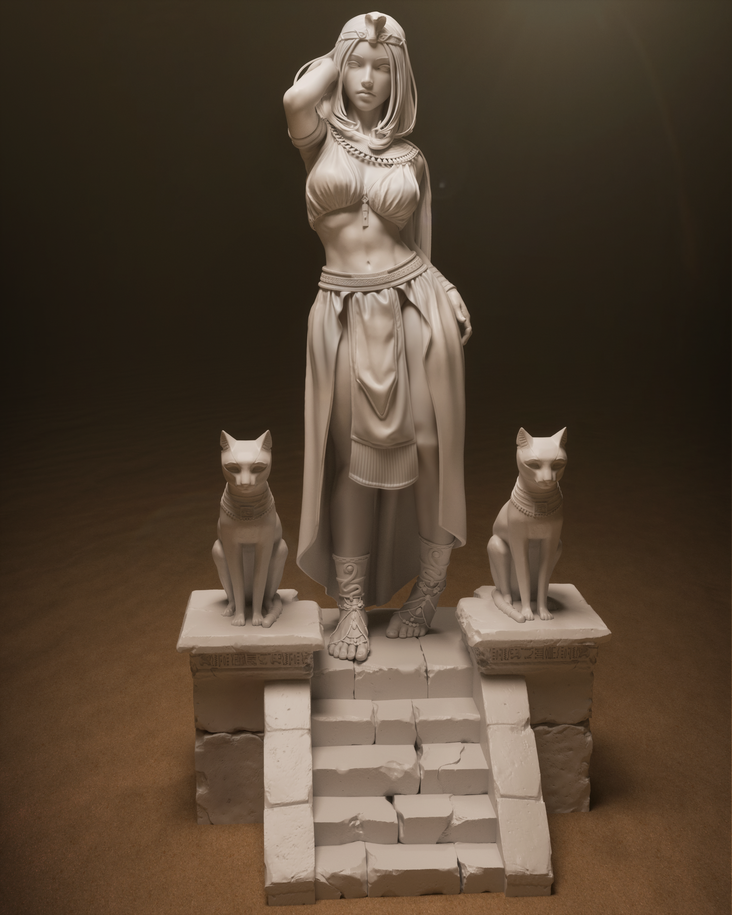 Cleopatra STL File – 1/6 & 1/9 Scale | Egyptian Queen | Pre-Supported 3D Printable Model